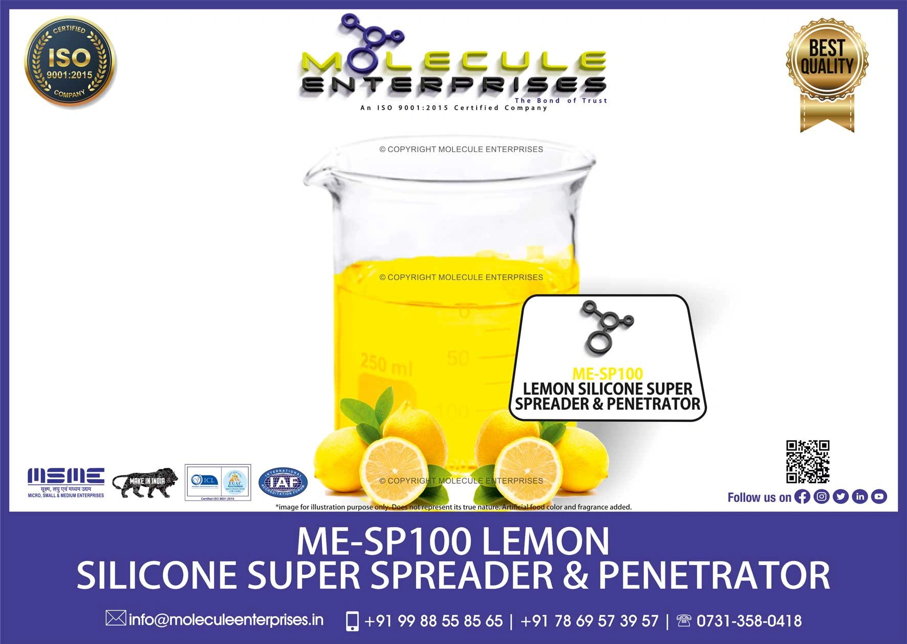 lemon silicone spreader adjuvant surfactant