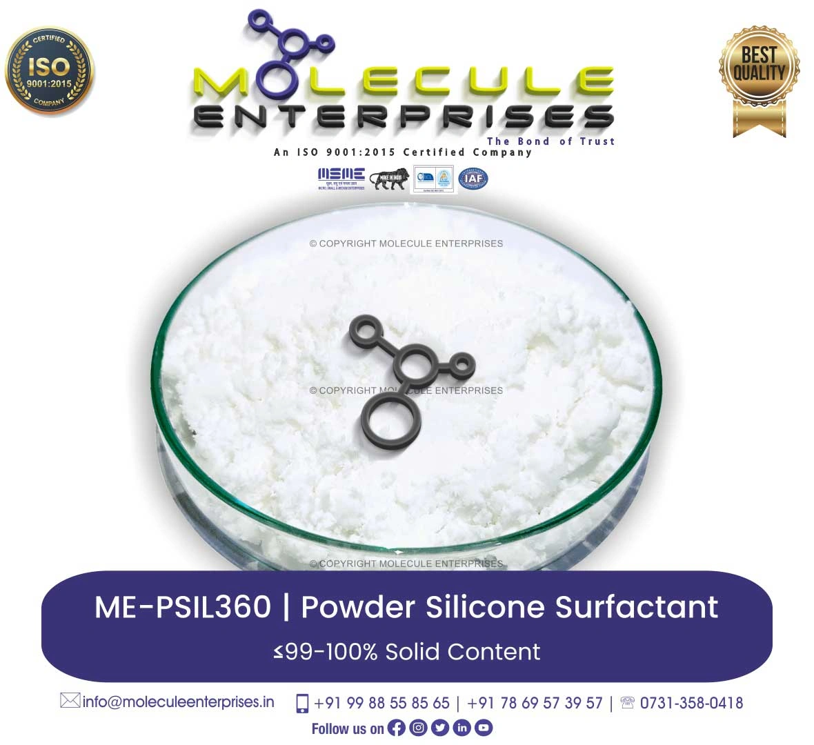 trisiloxane ethoxylate silicone surfactant powder