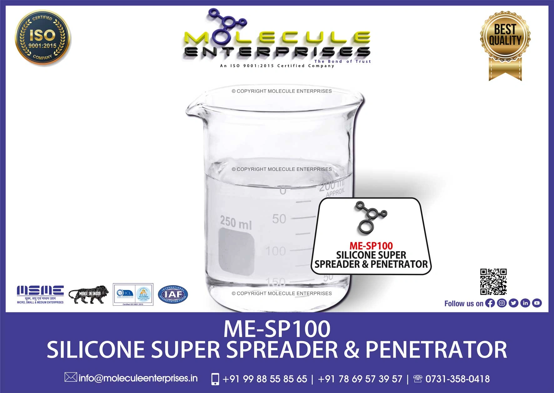 Silicone surfactant for crops manufacturers